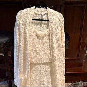 SKIMS Cream Women's Cardigan Set
